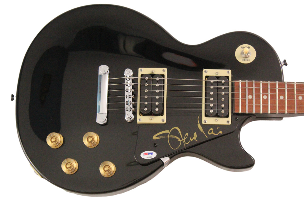 Steve Vai Signed Autograph Gibson Epiphone Les Paul Guitar Whitesnake PSA COA
