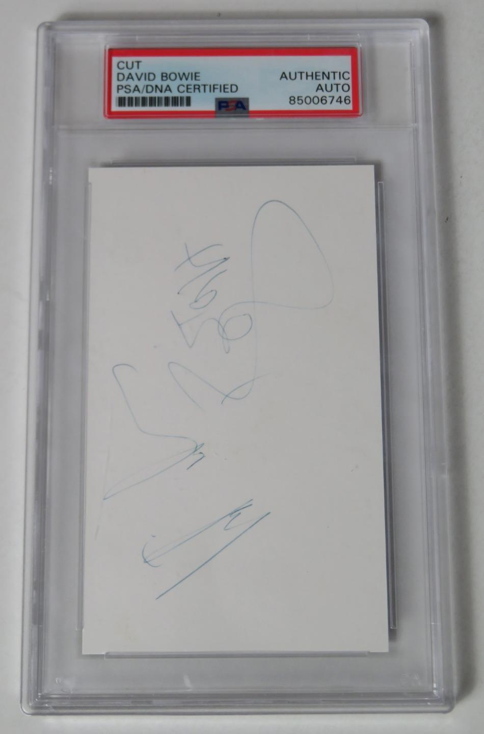 DAVID BOWIE Signed Autograph Auto 3x5 Index Card Slab PSA JSA
