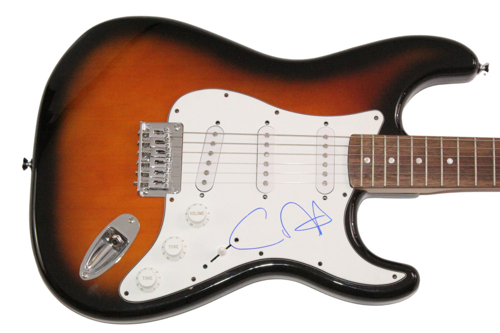 Carlos Santana Signed Autograph Fender Electric Guitar - Moonflower w/ JSA COA