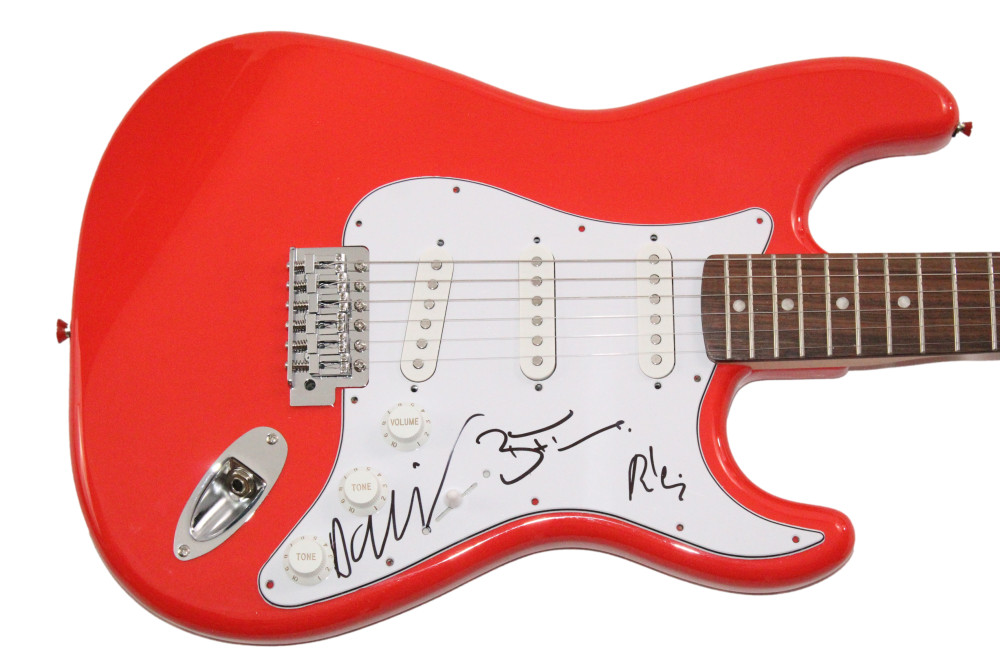 The Killers Signed Autograph Red Fender Electric Guitar - Brandon Flowers +2 JSA