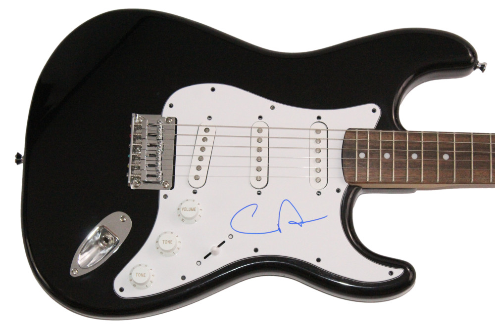 Carlos Santana Signed Autograph Full Size Black Fender Electric Guitar JSA COA