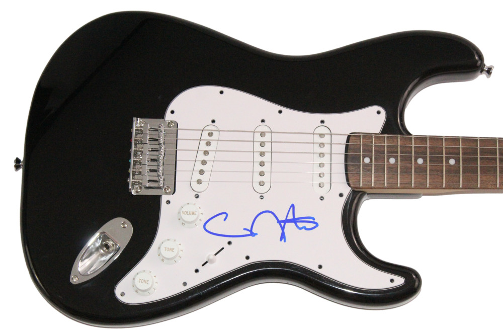 Carlos Santana Signed Autograph Black Fender Electric Guitar - Abraxas JSA COA