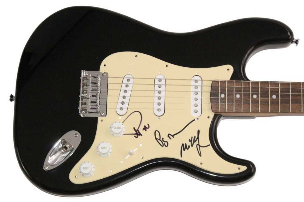 Trey Anastasio Mike Gordon Page McConnell Signed Autograph Blk Fender Guitar JSA