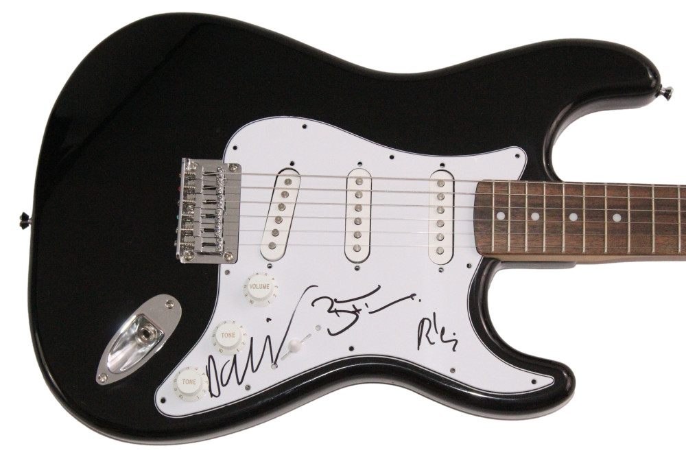 The Killers Signed Autograph Black Fender Electric Guitar Brandon Flowers +2 JSA