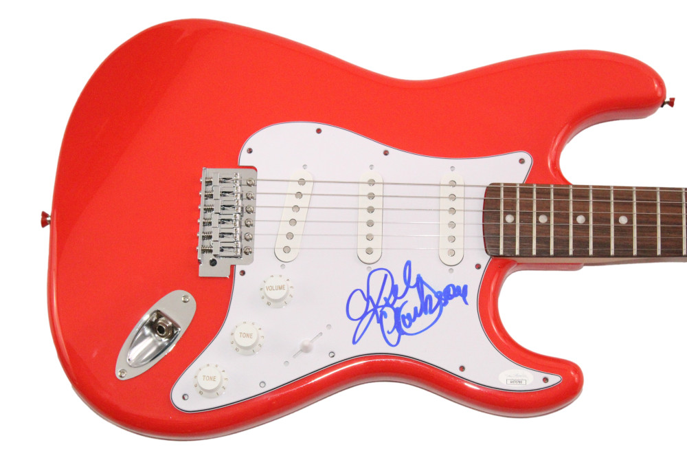 Kelly Clarkson Signed Autograph Red Fender Guitar Thankful Stronger w/ JSA COA