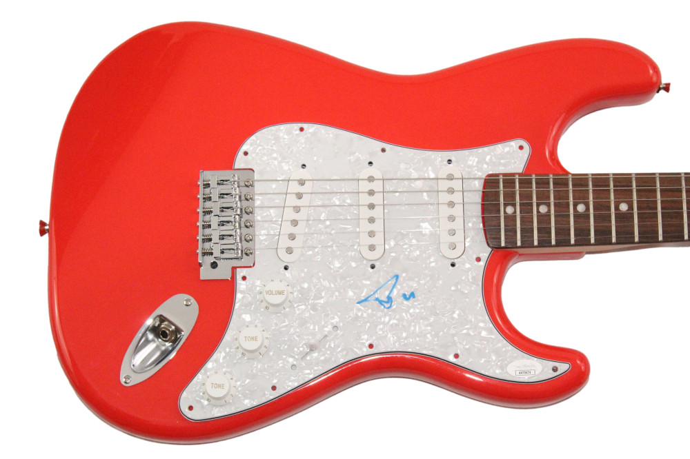 Trey Anastasio Phish Signed Autograph Red Fender Electric Guitar Hoist JSA COA