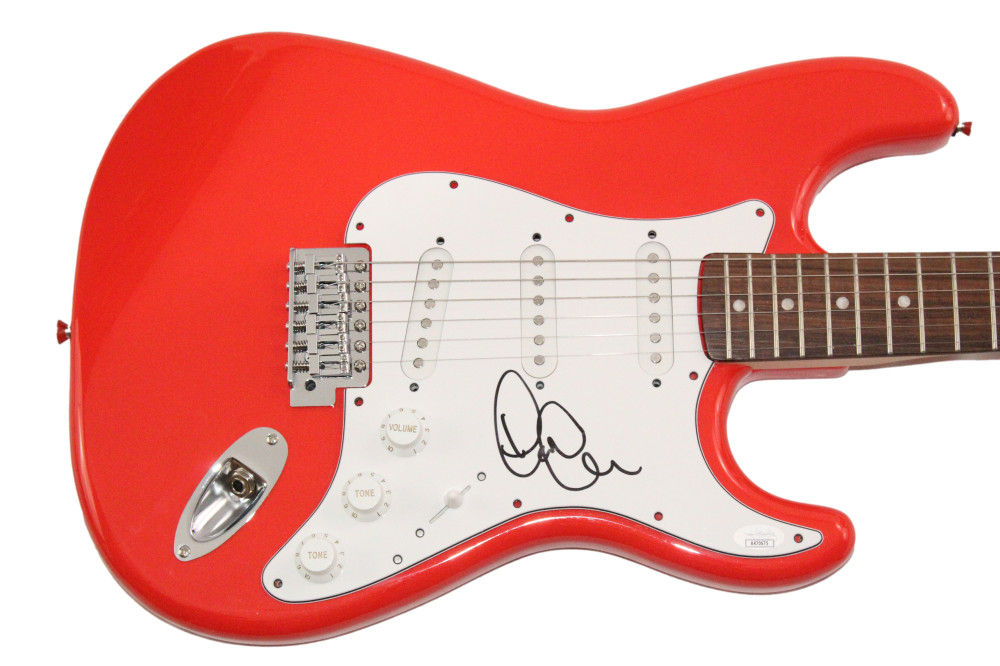 Elvis Costello Signed Autograph Red Fender Electric Guitar - The Attractions JSA