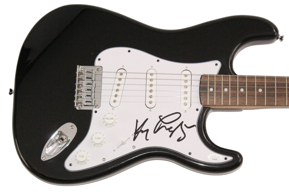 Kenny Loggins Signed Autograph Black Fender Guitar Loggins and Messina JSA COA