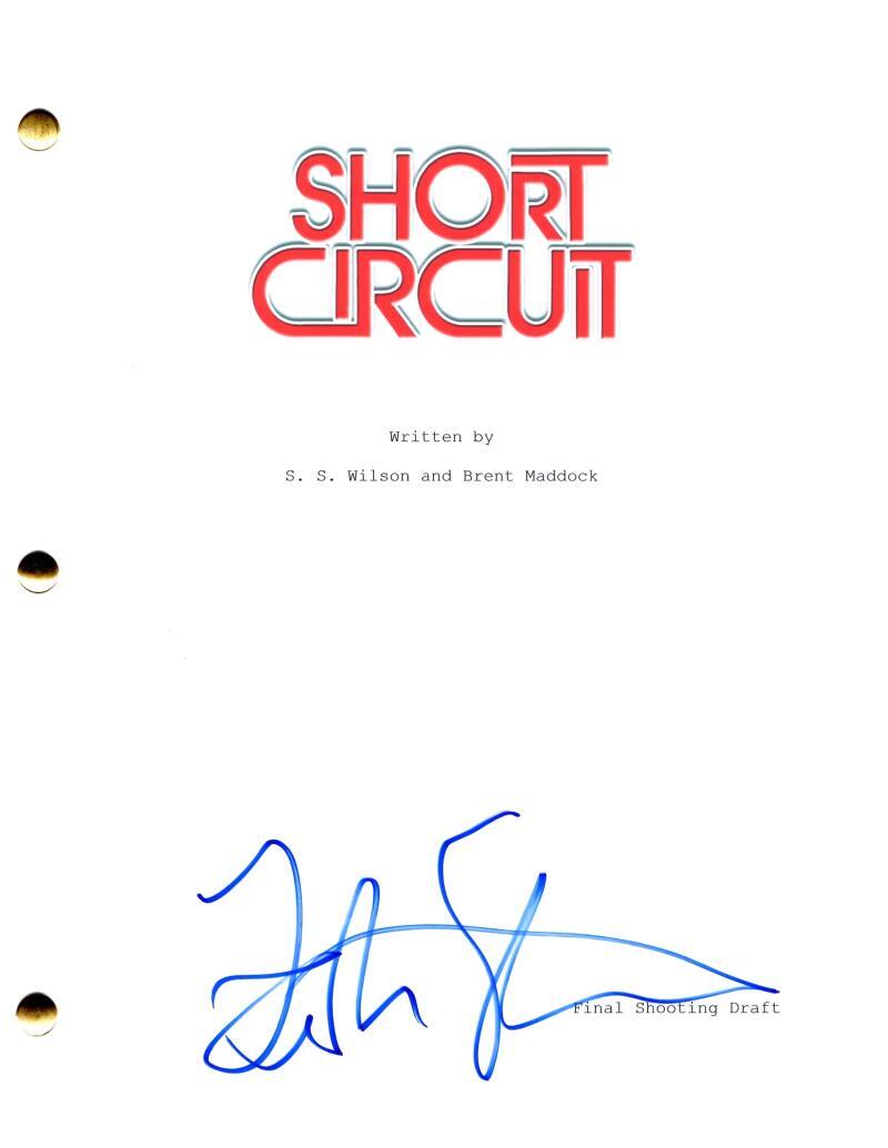 Fisher Stevens Signed Autograph Short Circuit Full Movie Script Screenplay