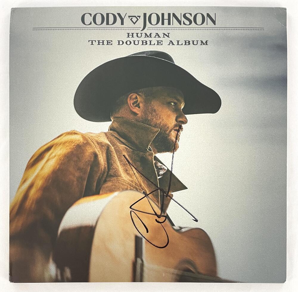 Cody Johnson Signed Autograph Album Vinyl Record LP - Human The Double Album JSA