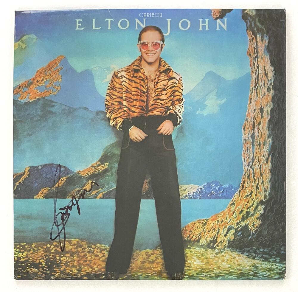 Bernie Taupin Signed Autograph Album Vinyl Record LP Elton John Caribou JSA COA