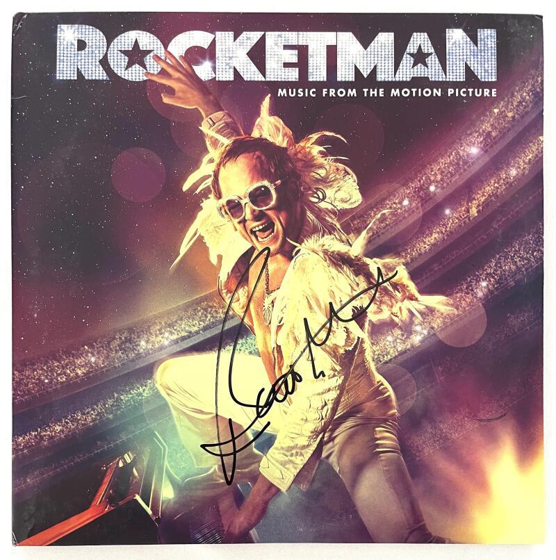 Bernie Taupin Signed Autograph Album Vinyl Record - Rocketman Soundtrack JSA COA