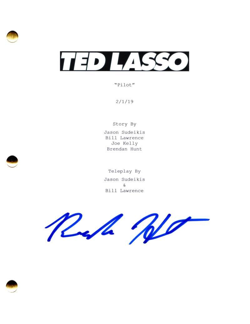 Brendan Hunt Signed Autograph Ted Lasso Full Pilot Script Screenplay Coach Beard