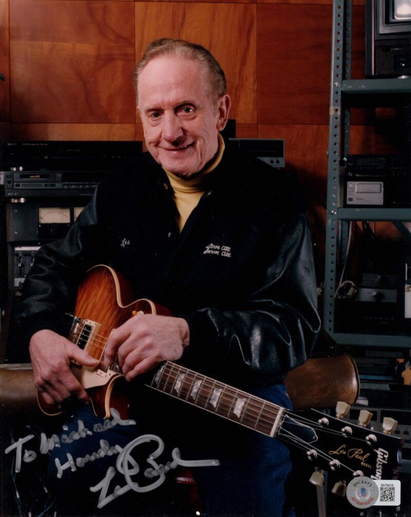 Les Paul Signed Autograph 8x10 Photo - Guitar Icon 