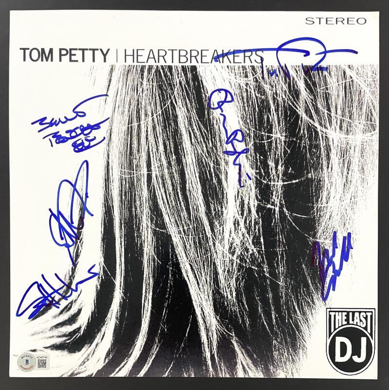 Tom Petty & Heartbreakers Signed Autograph 12x12 The Last DJ Album Flat Beckett