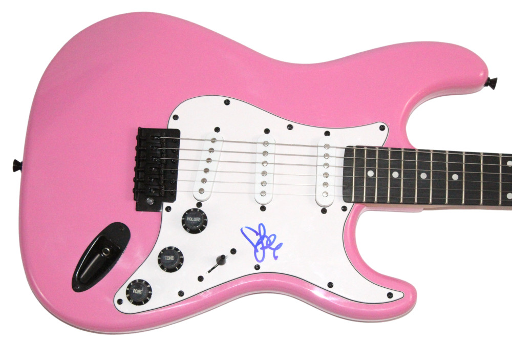 P!nk Signed Autograph Pink Electric Guitar - Missundaztood Try This w/ JSA COA
