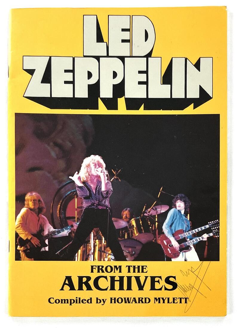 Jimmy Page Signed Autograph Led Zeppelin From the Archives Magazine Book JSA COA