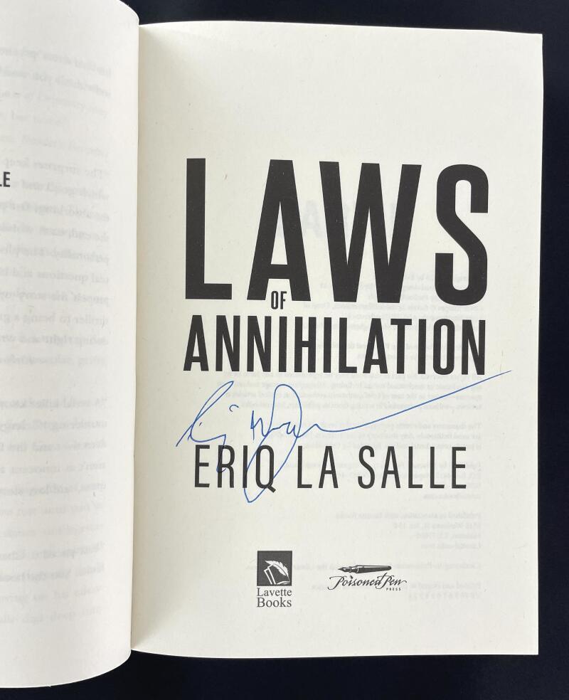 Eriq La Salle Signed Autograph Laws of Annihilation Book ER 's Dr Peter Benton