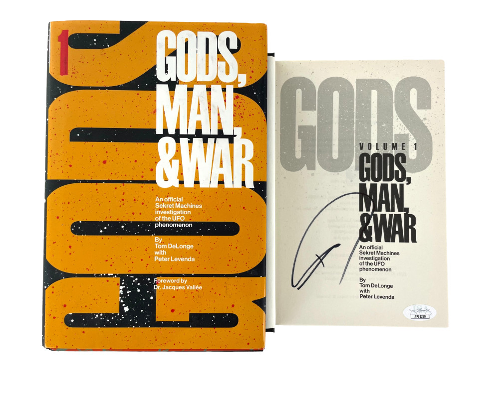 TOM DELONGE BLINK-182 SIGNED AUTOGRAPH GODS, MAN & WAR SEKRET MACHINES BOOK JSA COLLECTIBLE MEMORABILIA