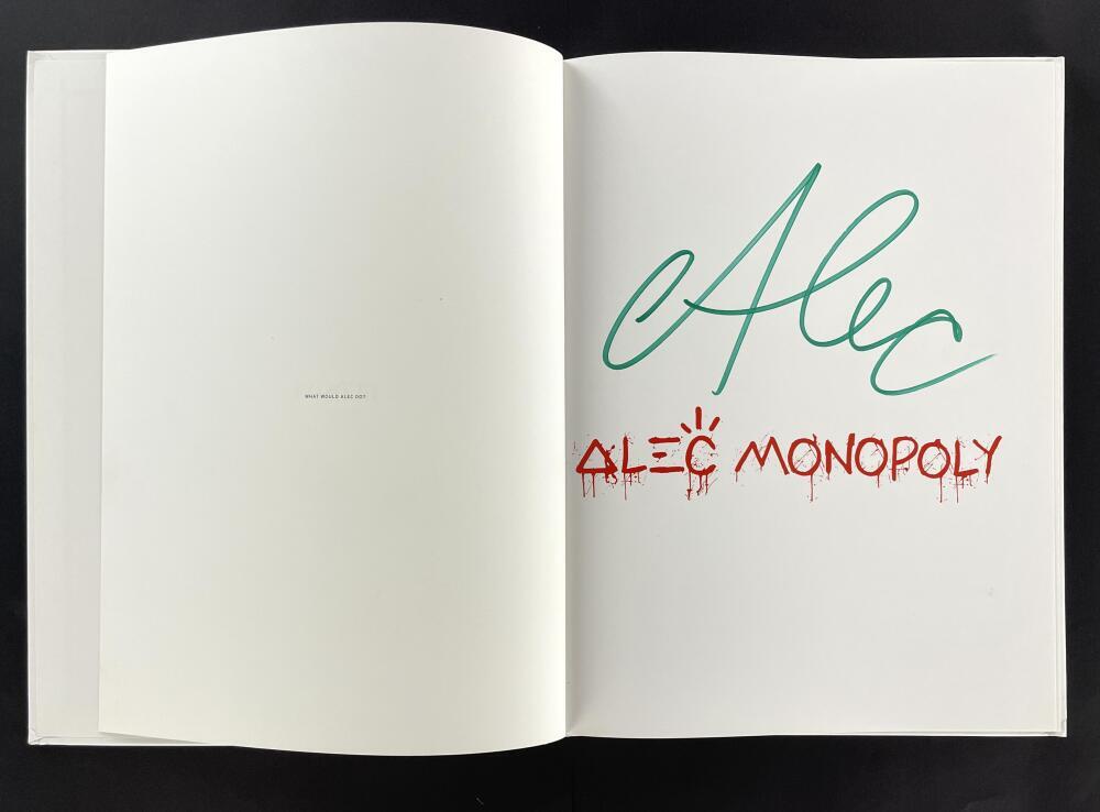 Alec Monopoly Signed Autograph Park Place Featuring Book - Street Artist JSA COA