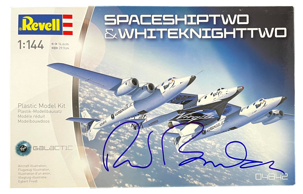 Richard Branson Signed Autograph Virgin Galactic SpaceShipTwo Model Kit BAS COA