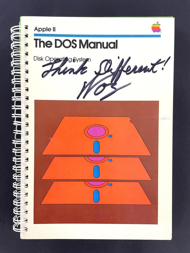 Steve Wozniak Woz Signed Autograph Replica Apple DOS Manuel Think Different! PSA
