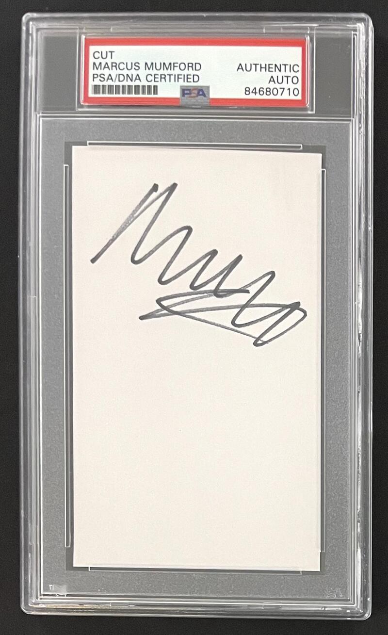 Marcus Mumford Signed Autograph 3x5 Card PSA/DNA Slabbed Encapsulated & Sons