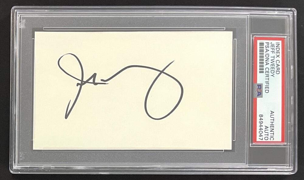 Jeff Tweedy Wilco Signed Autograph 3x5 Card PSA/DNA Slabbed Encapsulated