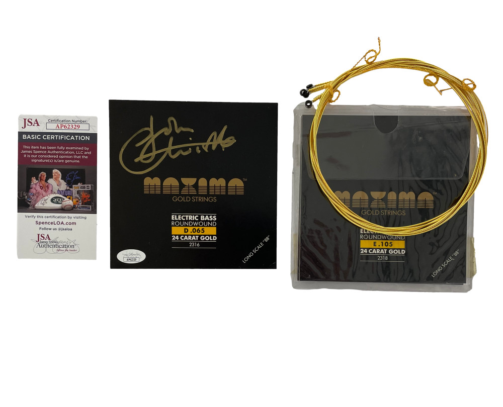 John Entwistle The Who Signed Autograph Stage Used Bass Guitar Strings JSA COA