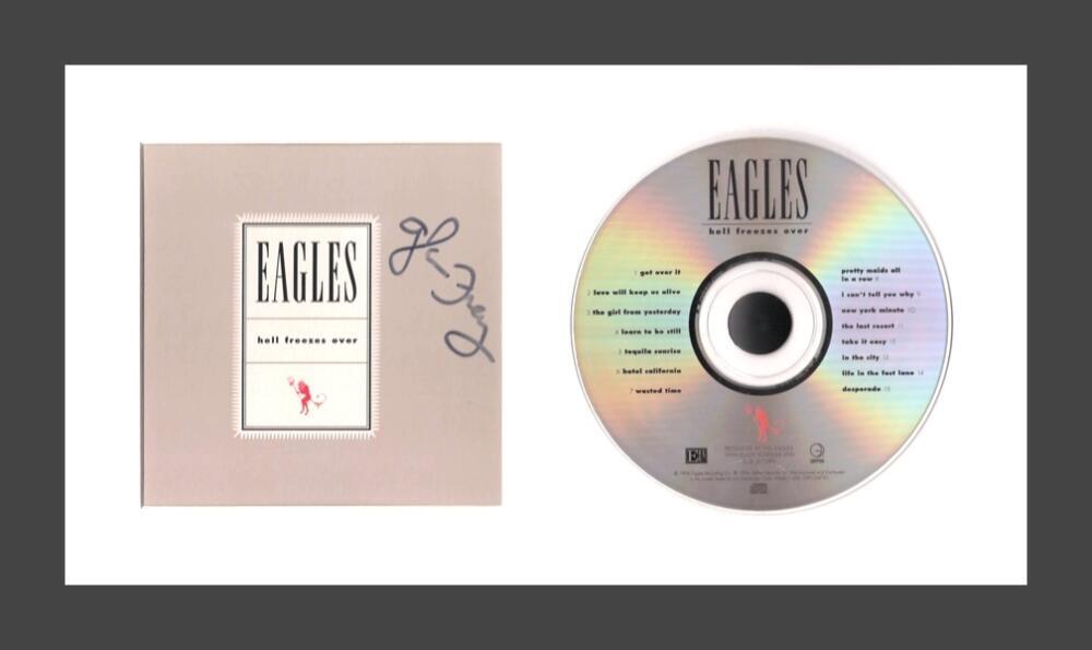 Glenn Frey Signed Autograph Eagles Hell Freezes Over Framed CD Display PSA COA