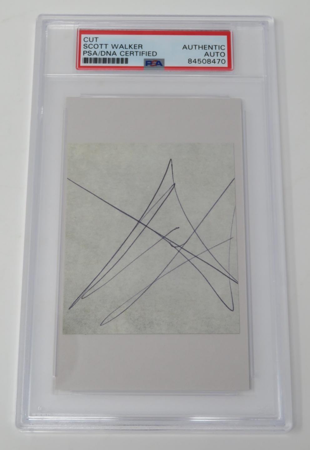 New ListingScott Walker WALKER BROTHERS Signed Autograph Index Card Cut Page Slab PSA JSA