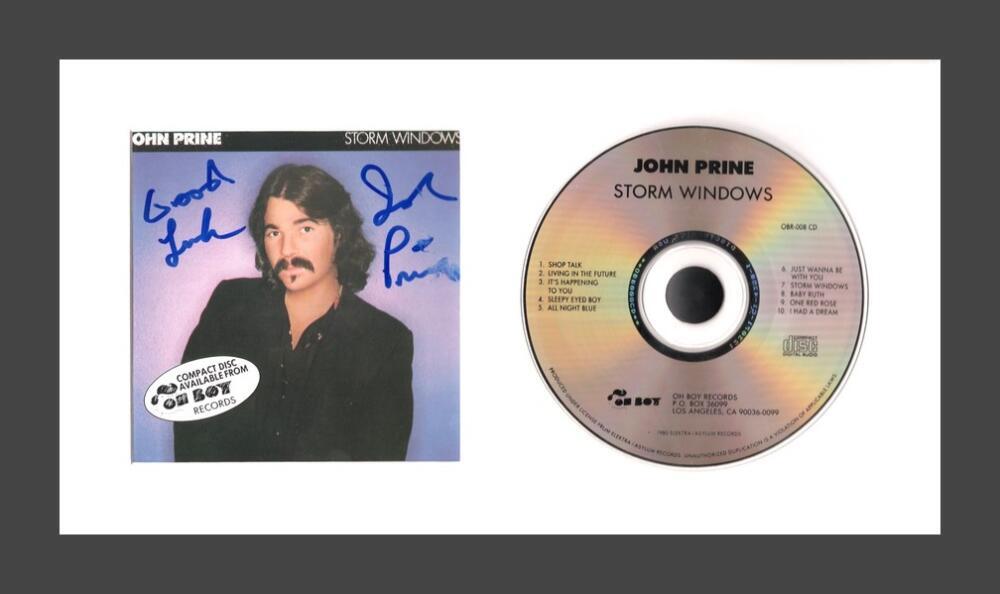 John Prine Signed Autograph Storm Windows Framed CD Display - Ready to Hang! JSA