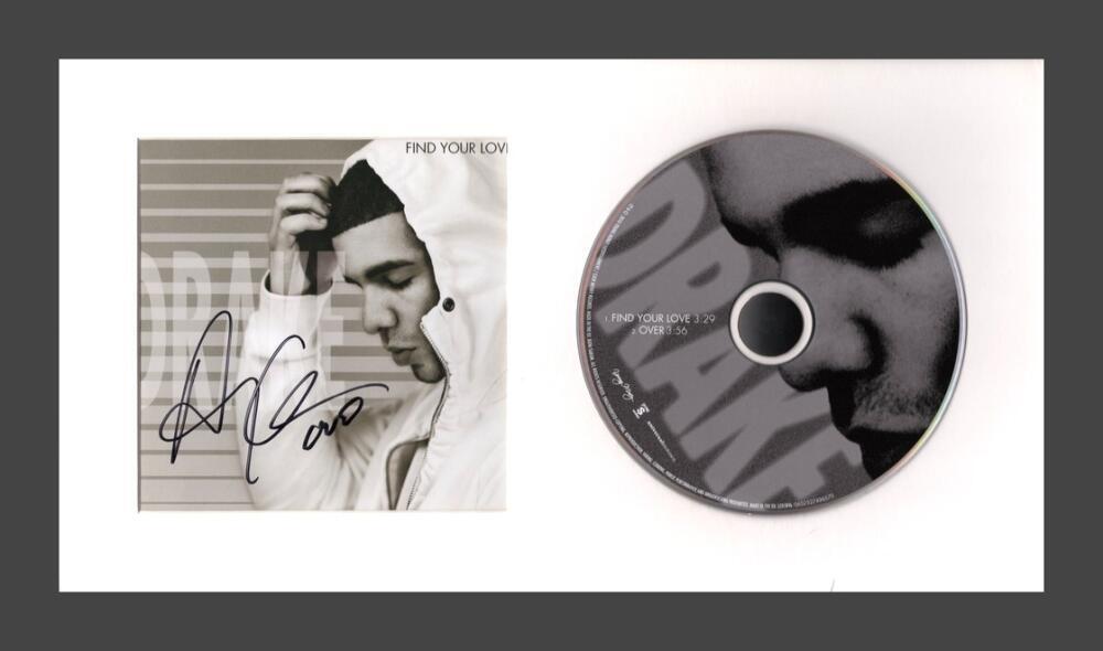Aubrey Graham Drake Signed Autograph Find Your Love Framed CD Display w/ JSA COA