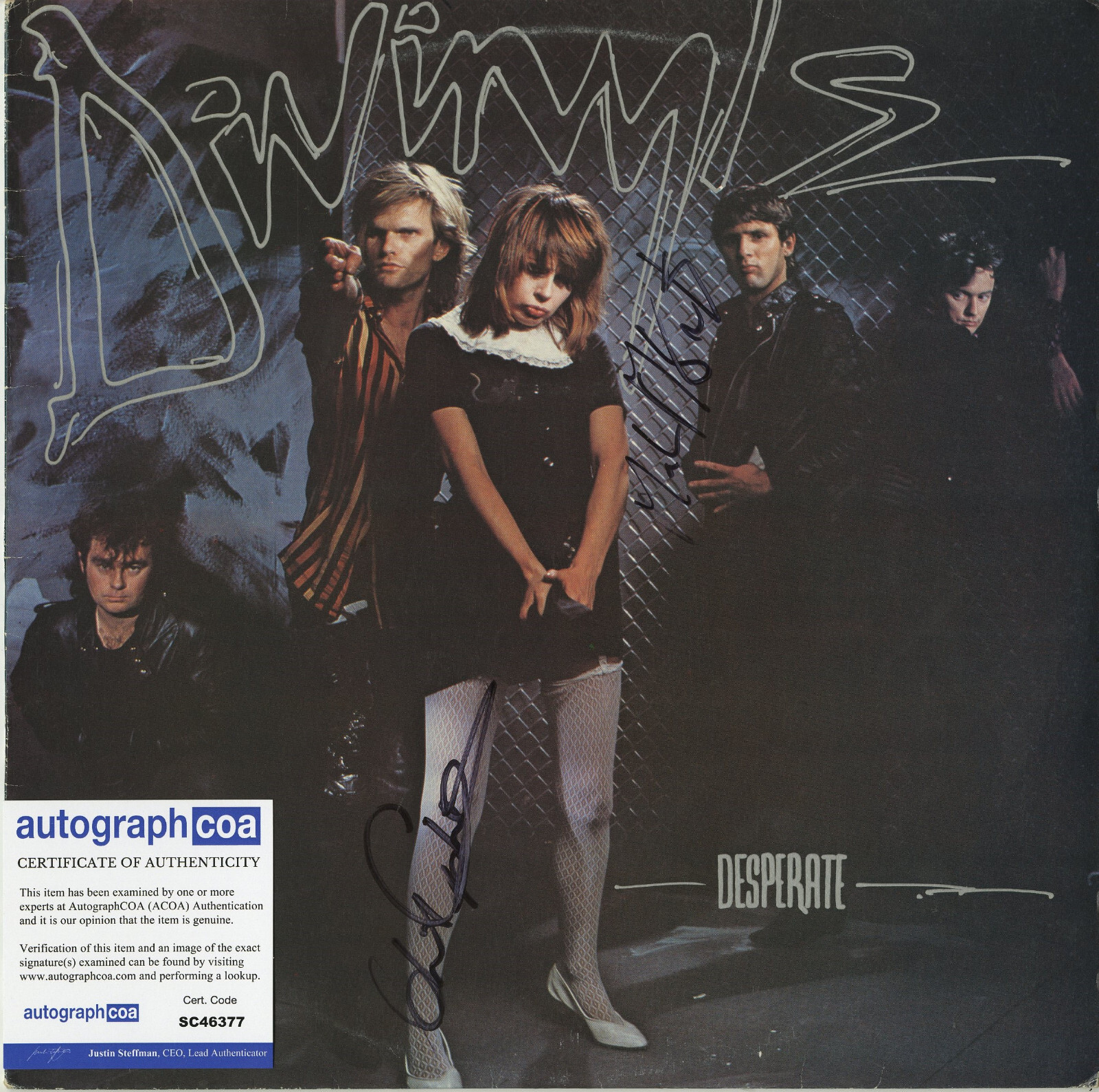 DIVINYLS, CHRISSY AMPHLETT MARK MCENTEE SIGNED VINYL RECORD ACOA SELF TITLED COLLECTIBLE MEMORABILIA