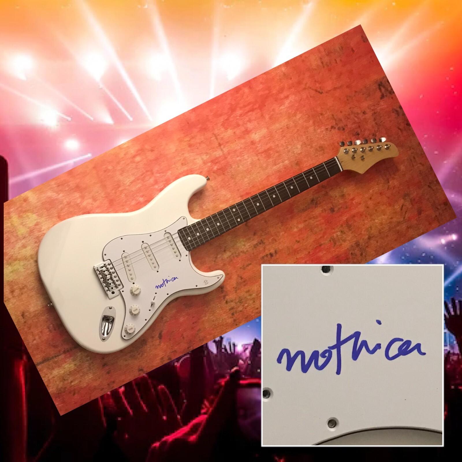 GFA Vices Blue Hour Clear Star * MOTHICA * Signed Electric Guitar PROOF M6 COA
