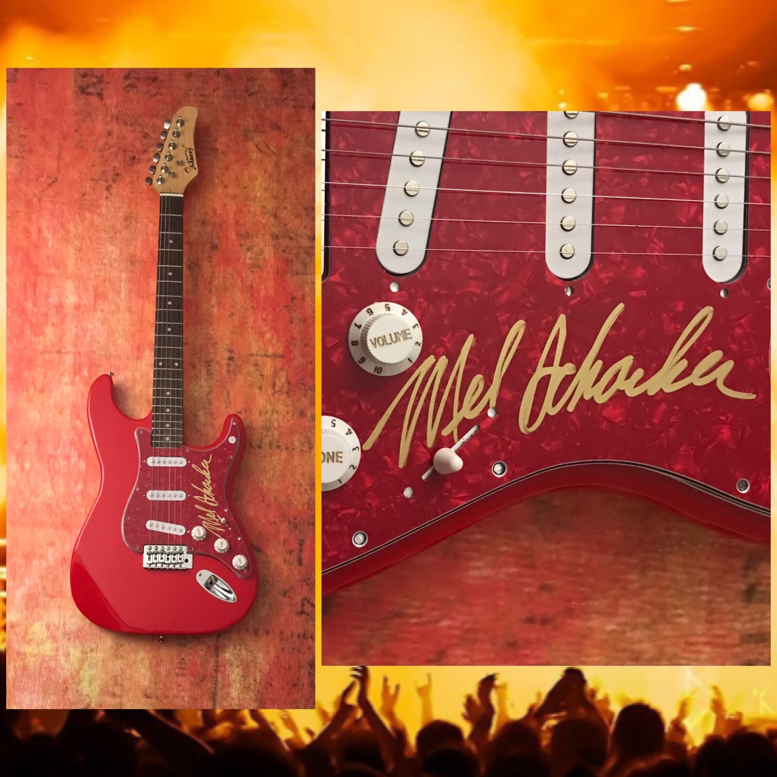 GFA Grand Funk Railroad Band * MEL SCHACHER * Signed Electric Guitar M4 COA
