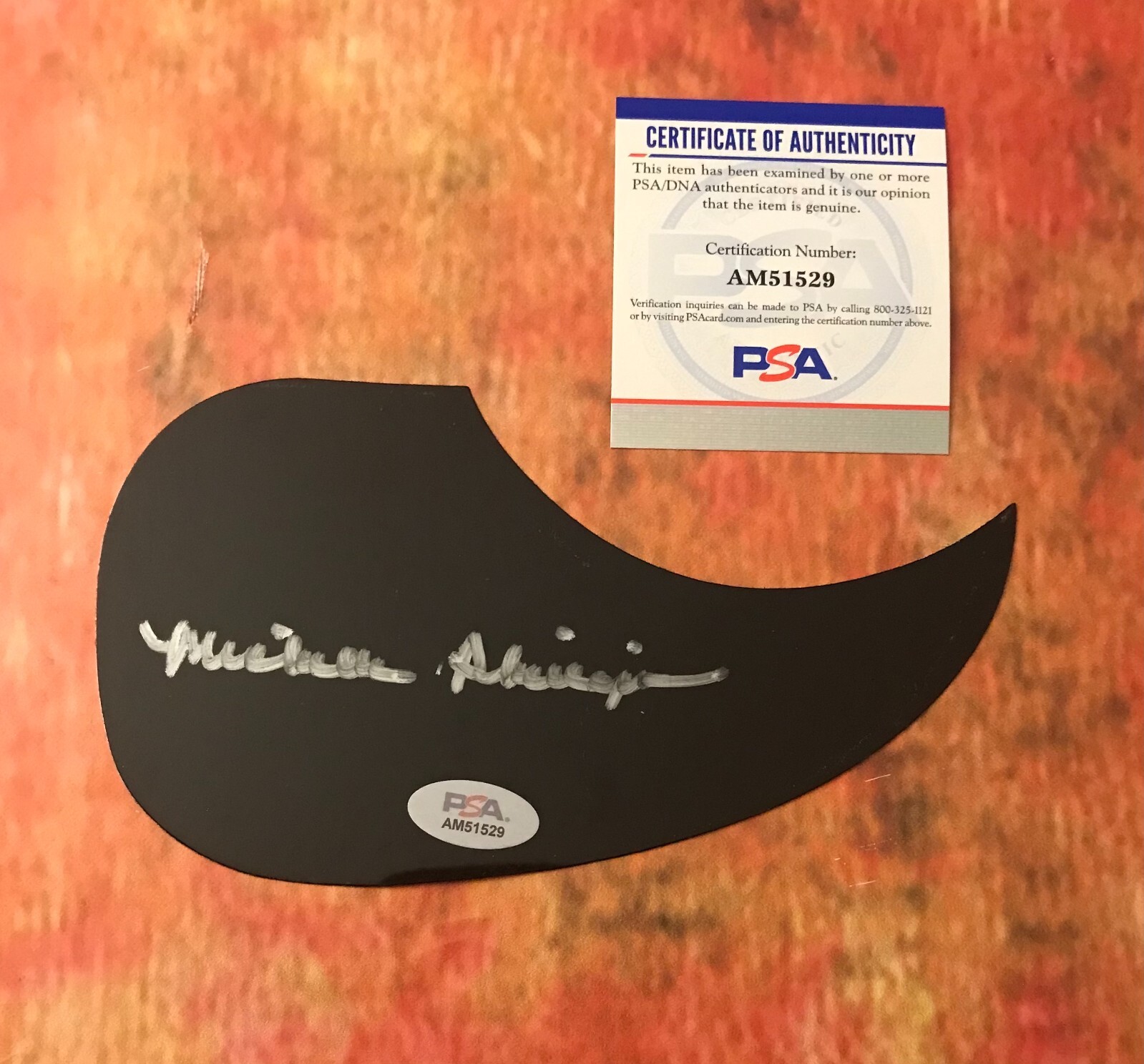 PSA The Mamas and the Papas * MICHELLE PHILLIPS * Signed Acoustic Pickguard COA
