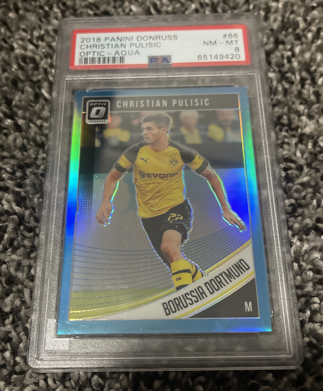 2018 Optic christian pulisic Aqua /149 PSA 9 Dortmund Chelsea
