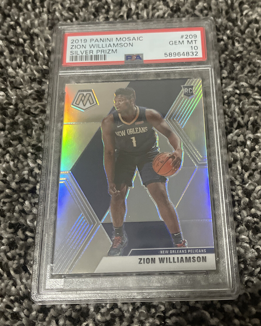 2019-20 PANINI MOSAIC SILVER ZION WILLIAMSON RC #209 PSA 10
