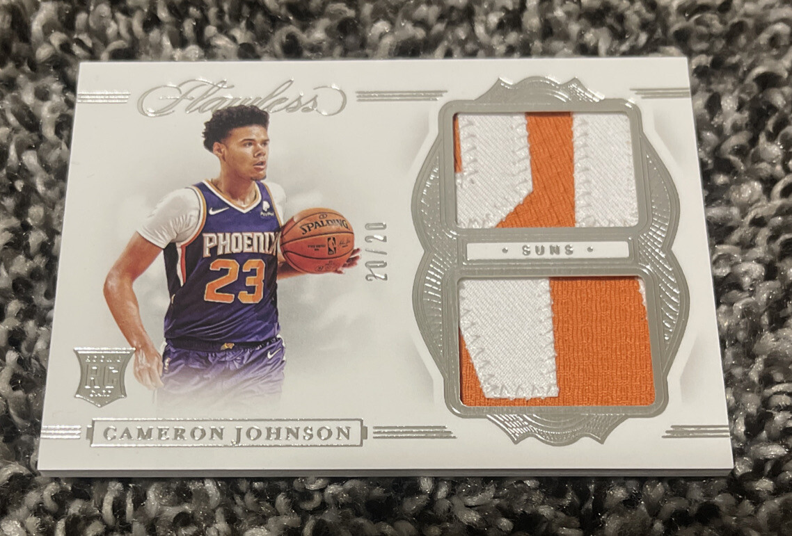 Cameron Cam Johnson 2019-20 Flawless DUAL PATCH SICK Rookie RC - Game Used 20/20
