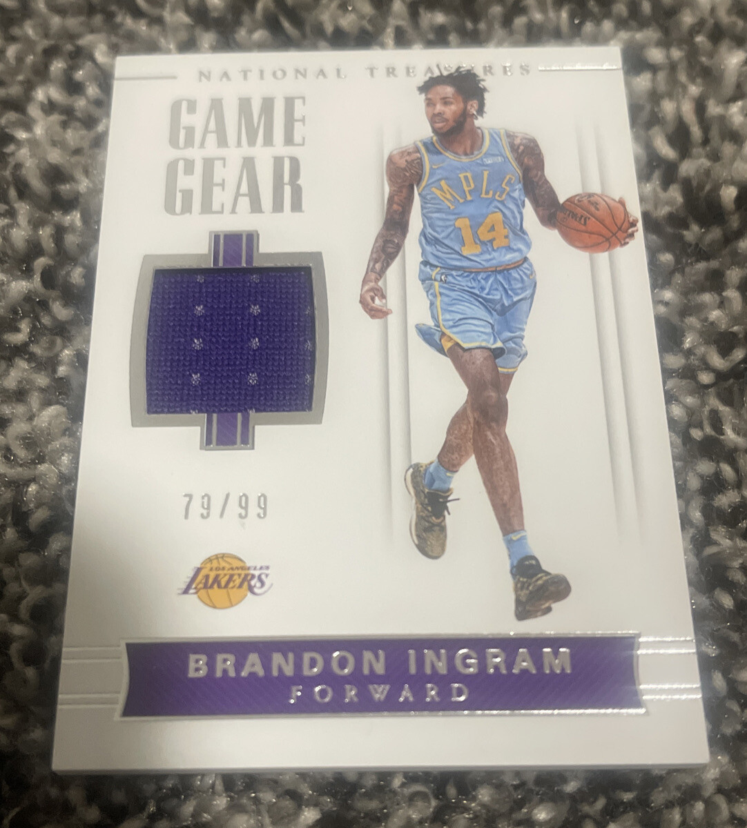 Brandon Ingram 2017-18 National Treasures 79/99 Game Gear New Orleans Pelicans
