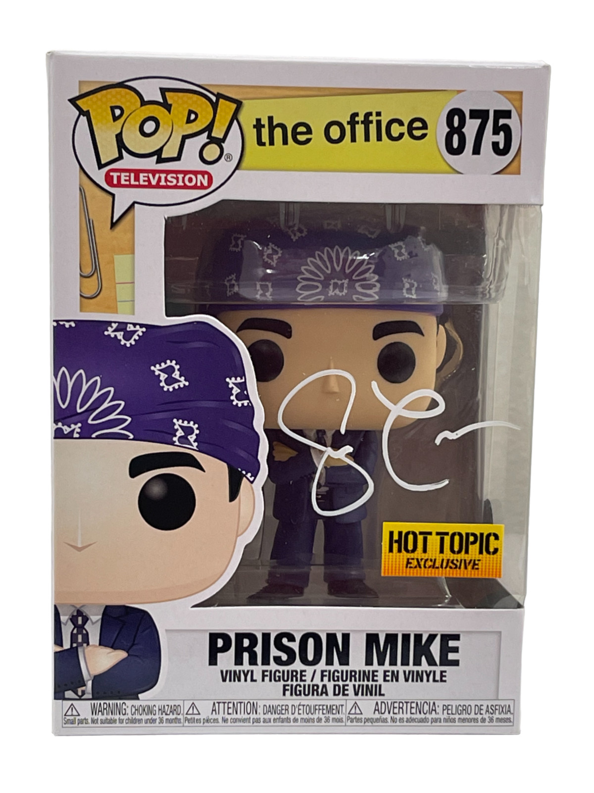 Steve Carell Signed Prison Mike Funko The Office 875 Autograph Beckett
