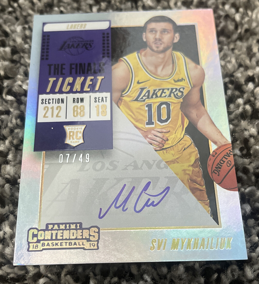 2018-19 Contenders Finals Ticket Holo Auto Svi Mykhailiuk RC Rookie 7/49 #139
