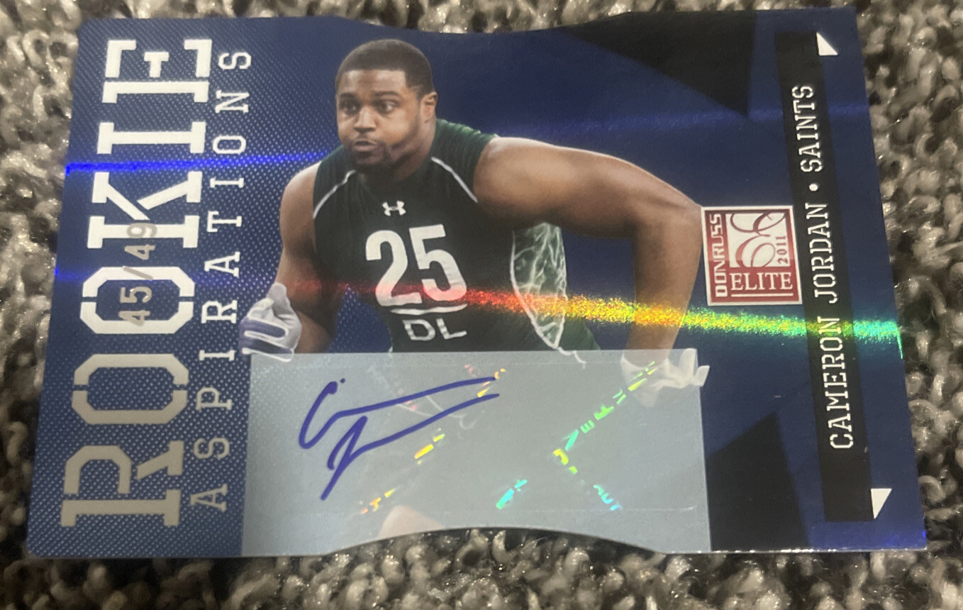 2011 Donruss Elite Cameron Jordan ASPIRATIONS DIE CUT Rookie Auto 45/49 Saints