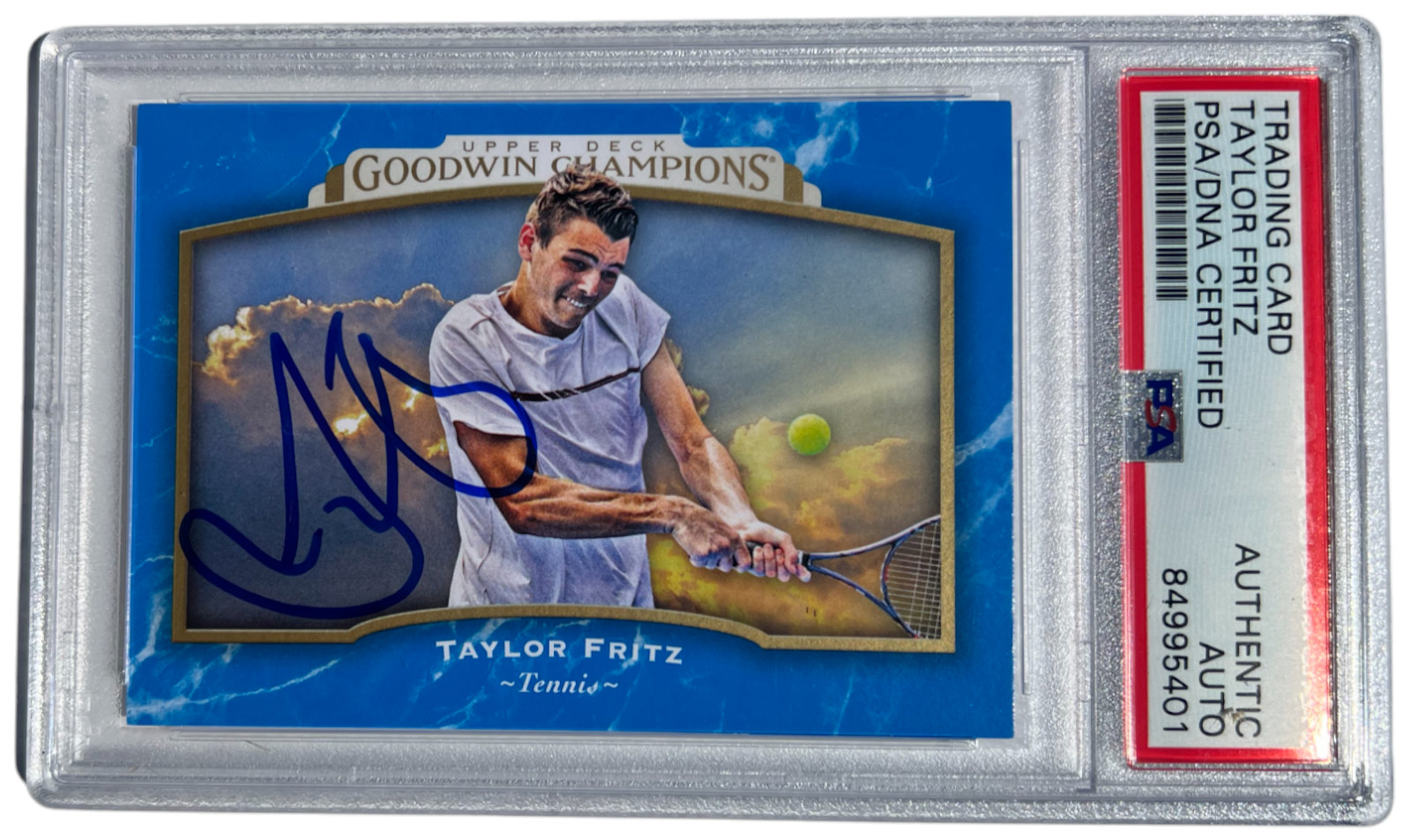 TAYLOR FRITZ SIGNED 2017 UPPER DECK GOODWIN CHAMPIONS CARD RC #84 AUTO PSA/DNA !

