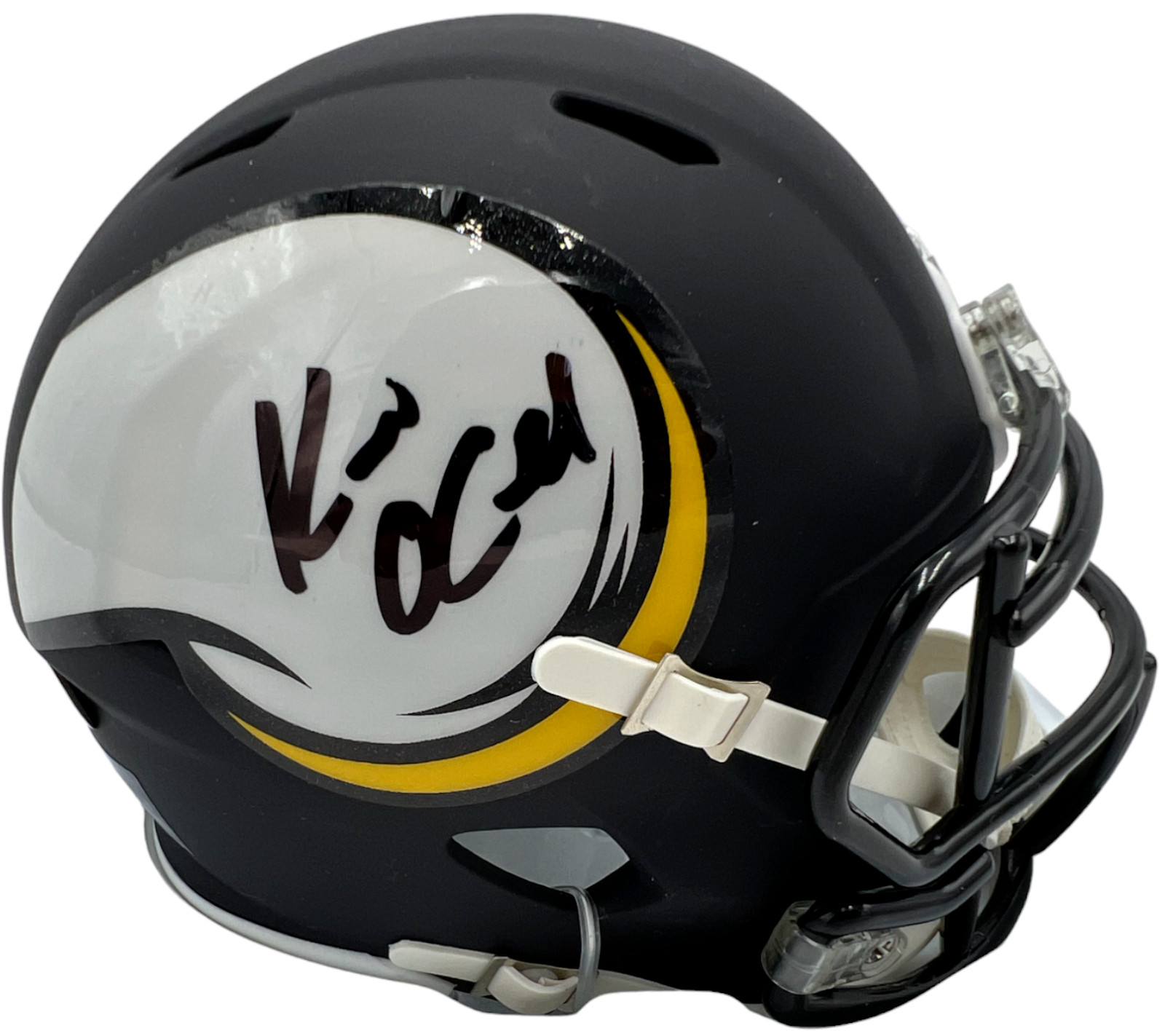 KEVIN O’CONNELL SIGNED AUTOGRAPH MINNESOTA VIKINGS FOOTBALL MINI HELMET JSA
