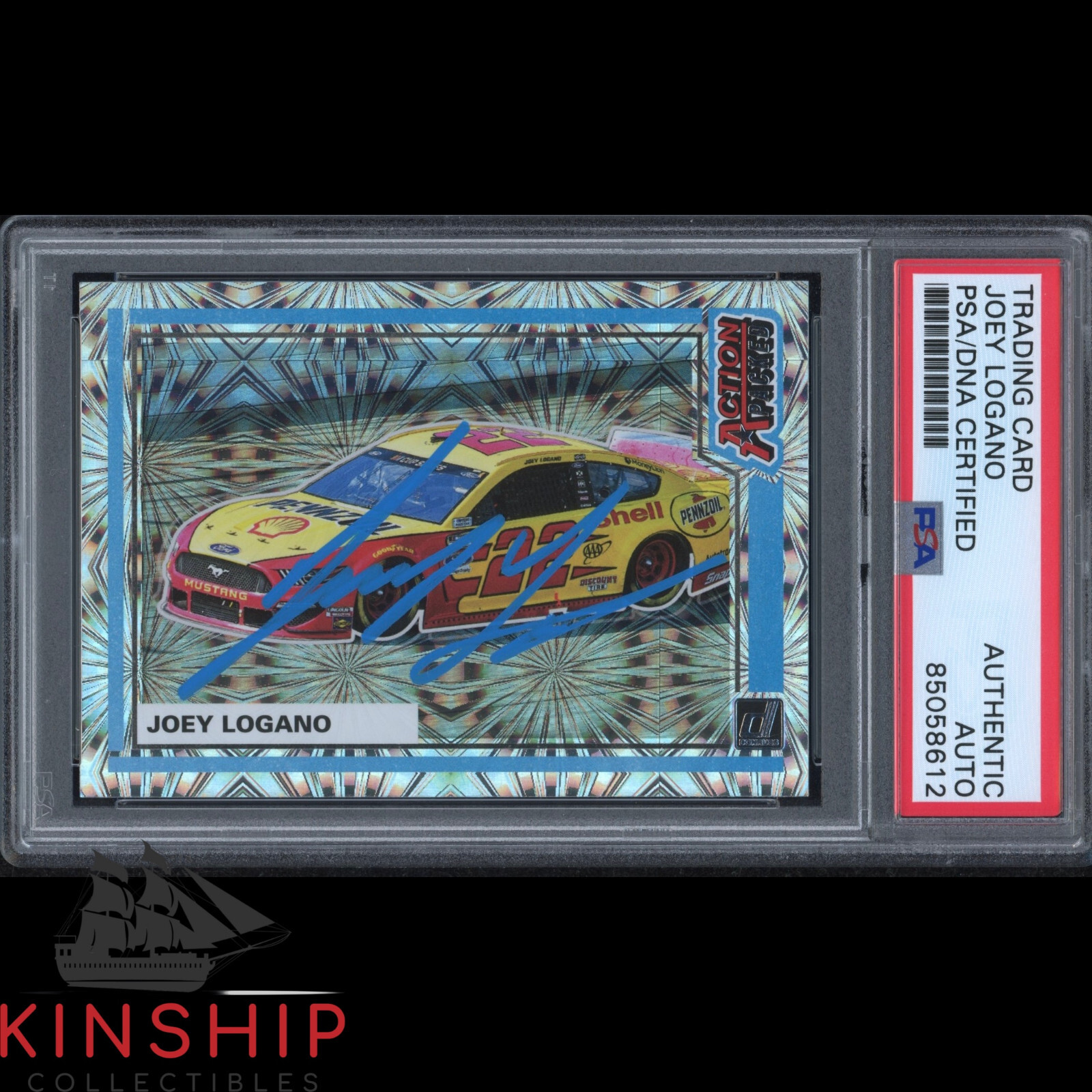 Joey Logano signed 2021 Panini Trading Card PSA DNA Nascar Auto C2047
