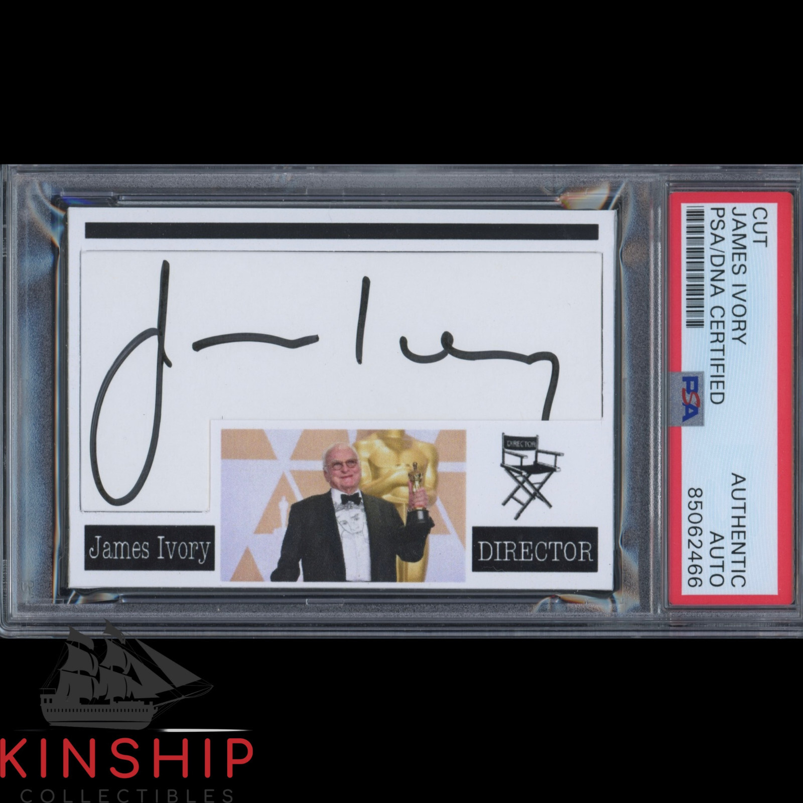 James Ivory signed Custom Trading Card Cut PSA DNA Slab Director Auto C2132
