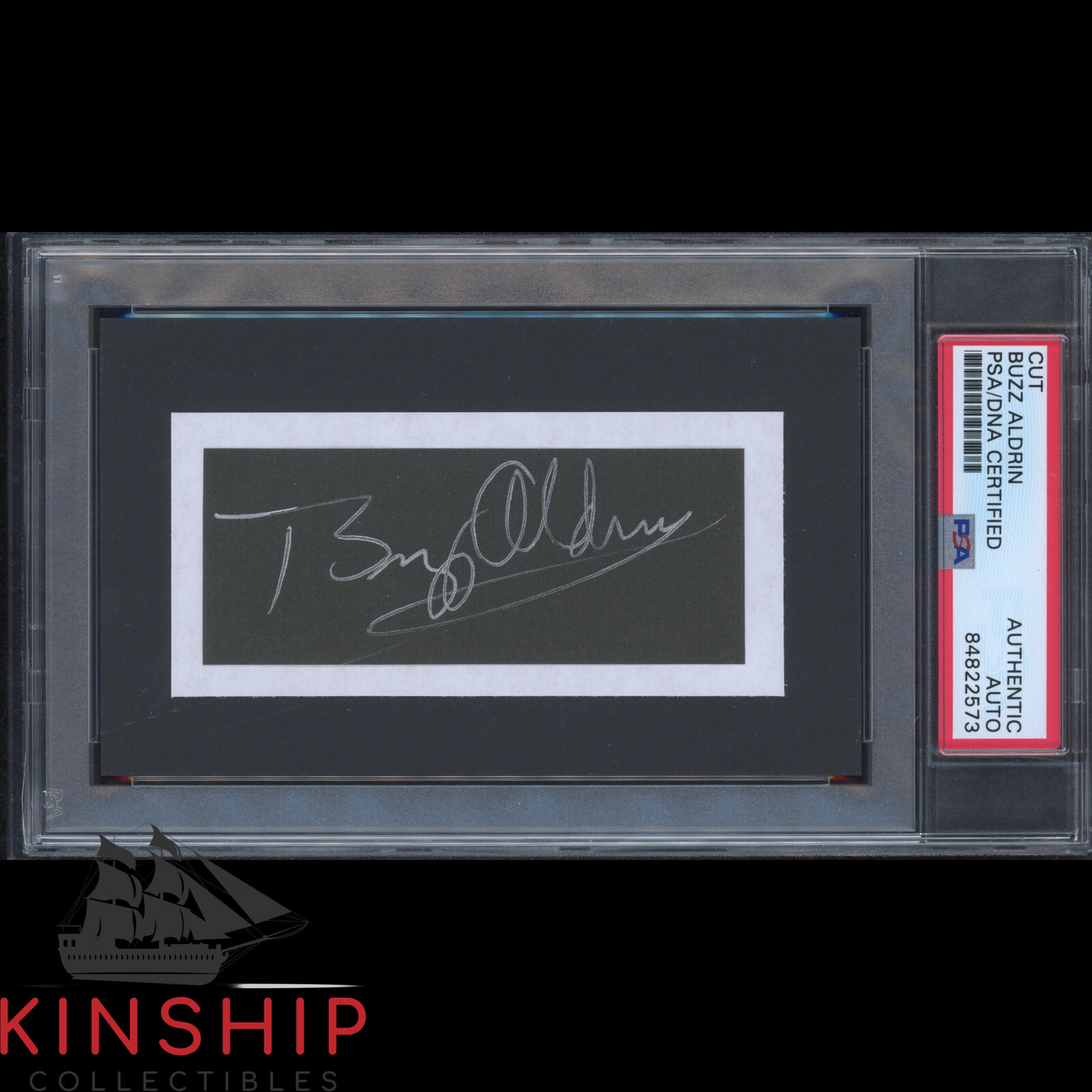 Buzz Aldrin signed Cut PSA DNA Slabbed Auto Apollo 11 Space Astronaut Bold C2187