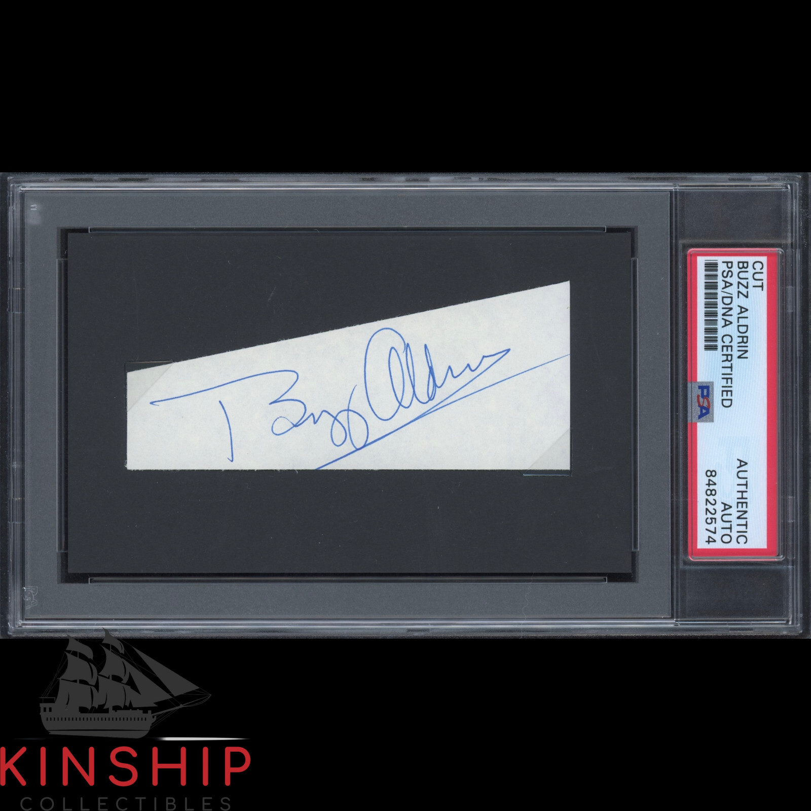 Buzz Aldrin signed Cut PSA DNA Slabbed Auto Apollo 11 Space Astronaut Bold C2186